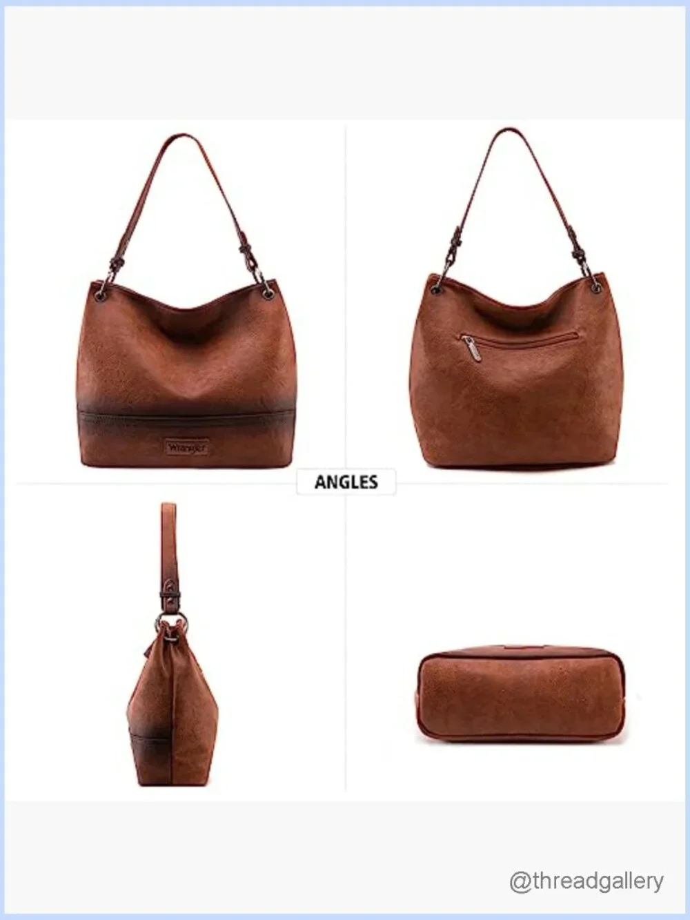 Vegan Leather Hobo Bag Top Handle Shoulder Purse Handbag